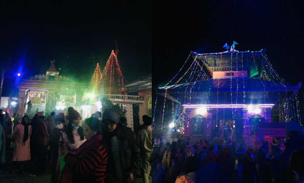 अर्जुनधारा मन्दिरमा शतबीज छर्नेको घुइँचो