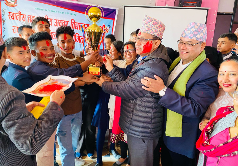 राष्ट्रपति रनिङ शिल्ड प्रतियोगितामा महेन्द्र रत्न प्रथम