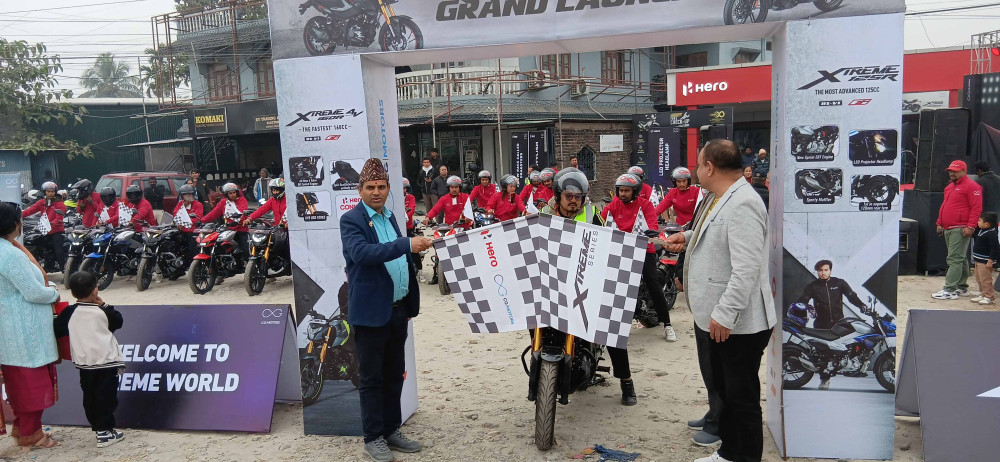 बिर्तामोडको पीटुआर अटोमा हिरोका नयाँ बाइक सार्वजनिक