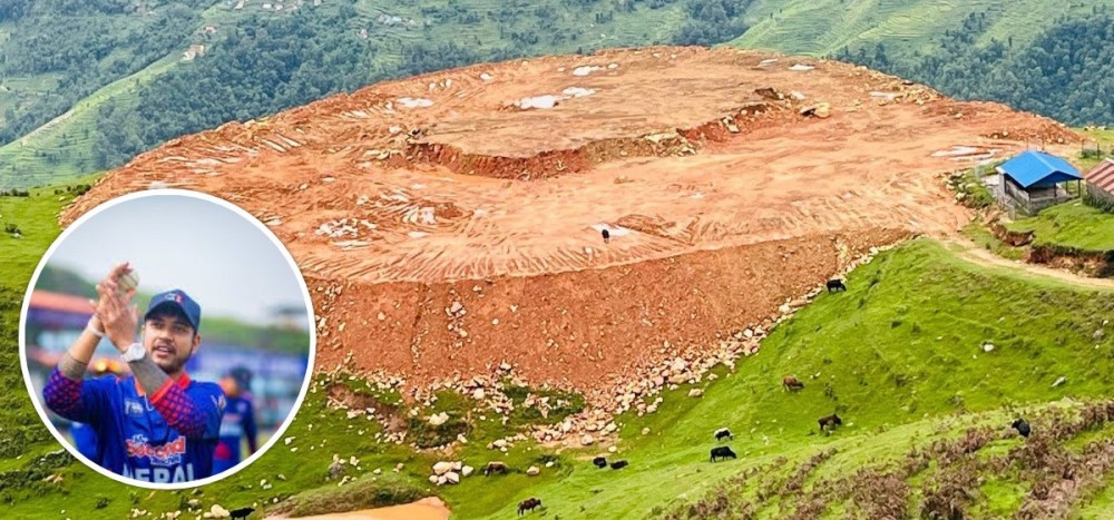 क्रिकेटर सन्दीप लामिछानेको सम्मानमा रङ्गशाला निर्माण हुँदै