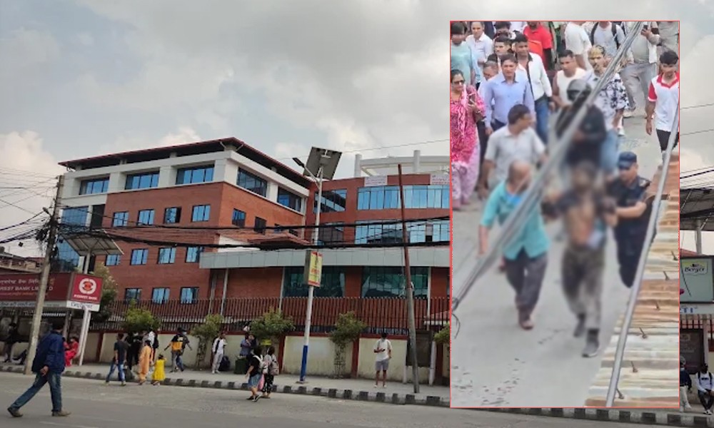 नगर प्रहरीले व्हील लक लगाएका व्यक्तिद्वारा आत्मदाह प्रयास