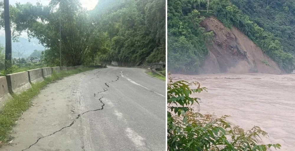 कृष्णभीरमा सडक भासिदा सवारी आवागमन ठप्प